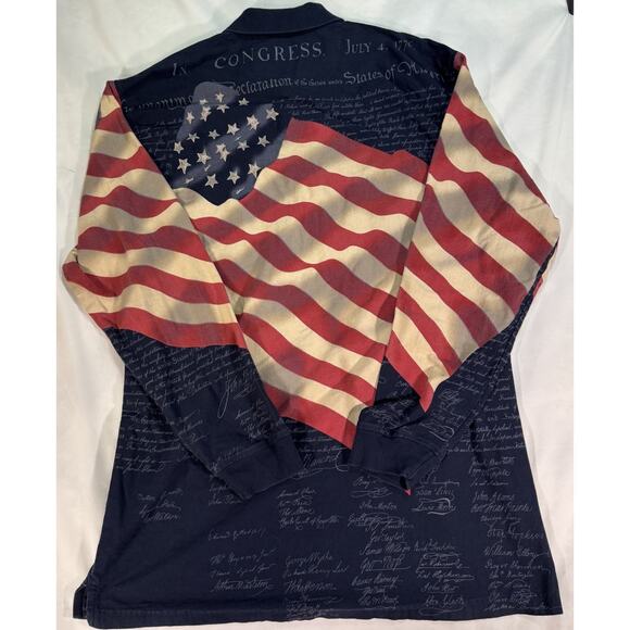 Cotton Traders Sport Declaration of Independence American Eagle Polo Shirt XL - Picture 7 of 8